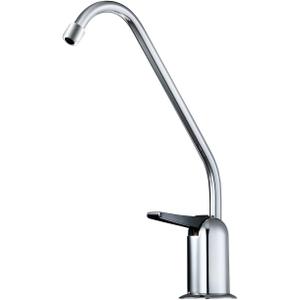 Watts Premier Standard Non-Air Gap Auxiliary Faucet with 1/4" Supply Tubing Connection for RO Reverse Osmosis Water Filtration Systems, Touch N'Flow Spring Loaded Handle, Medium, Chrome