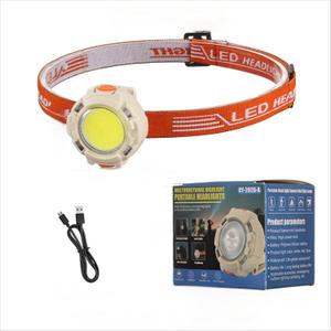 Multi-Shape Headlamp 180 Adjustable Hat Clip Light - C Shape Rechargeable Work Light, Hands-Free Headlamp for Camping, Outdoor Activities, Workers and Night Runners (Rond-B)
