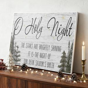 LITIVY Christmas Wall Art O Holy Night Christmas Decor Wooden Black & White Pine Tree Wall Sign Winter Decorations (White, 16x24) LITIVY Christmas Wall Art O Holy Night Christmas Decor Wooden Black & White Pine Tree Wall Sign Winter Decorations (White, 16x24)