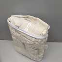 Boho Light Filtering Curtains 2 Panels 84 Inch for Living Room Bedroom, Beige Linen Texture Farmhouse Curtains with Tassels and Cotton Embroidery Vintage Rustic Western Rod Pocket