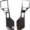 Car Center Console Steering Button Panel Trim Cover Compatible with Toyota Tundra/Sequoia 2014-2021 Tacoma 2016-2023 4Runner 2020-2024 Central Control Steering Panel Decorative Frame ABS Accessories (Carbon Fiber Pattern)