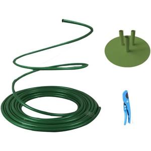 Flexible Tube for Artificial Flowers, Tube Pipe for Fake Flowers, Prop Building, Balloon Arches, Pipe Stem Tubing for Floral Wedding Decor, DIY Arts (Green(16ft+1Scissor+1Green base))
