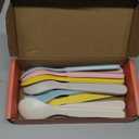 10 PCS Bamboo Toddler Utensils Set, Kids Spoons and Forks Flatware Cutlery Set, BPA Free | Dishwasher Safe, Child and Baby Feeding for Dinner, Dessert