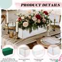 Dandat 10 Set Wood Boxes for Centerpieces 12x4 Inch Rectangle Wooden Planter Box Rustic Wooden Planters with Removable Plastic Liner Floral Foam Blocks for Christmas Wedding Home Garden Decor(White)