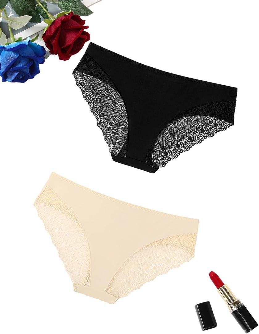 Avidlove Sexy Panties for Women Lace Cheeky Bikini Underwear Seamless Hipster