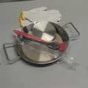 Fengzhe Al Pastor Skewer for GrillStainless Steel Vertical Skewer, Brazilian Spit Stand with 3 Spikes,2 Brushes,Ideal for Tacos Al Pastor,Shawarma, Kebabs on Smoker, Oven,with Fat Separator Tray