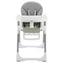 CO-Z Foldable High Chair for Babies and Toddlers, Portable Adjustable Baby Chair with Detachable Leather Cushion, Built-in Rear Wheels | Grey Faux Leather Cushion, 5 Recline Levels, 7 Seat Heights, 3 Footrests, 5-Point Harness, Rear Wheels, for Babies & Toddlers