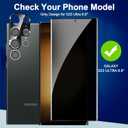 [2+2 Pack] Glass Privacy Screen Protector for Samsung Galaxy S23 Ultra 5G, 9H Tempered Glass, Ultrasonic Fingerprint Compatible,HD Clear Anti-Spy Film for Galaxy S23 Ultra Glass Screen Protector