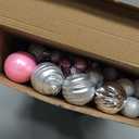 Pink Silver Christmas Ball Ornaments Set for Tree, Assorted Shatterproof Christmas Decorations, Hanging Decor for Xmas Tree Holiday/Party/Home (Pink & Silver & White)