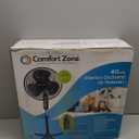 Comfort Zone Stand Fan, 16 inch Pedestal Fan for Bedroom, 3 Speed Floor Fan, 90 Degree Oscillation, Adjustable Height, Adjustable Tilt, Oscillating Air Circulator, Quiet Fan for Home or Office, Black