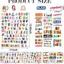 Magazine Letter Stickers Vintage Scrapbook Letters Stickers Small Ransom Alphabet Sticker for Scrapbooking Supplies Journaling Laptop Water Bottle DIY Crafts Junk Journal (letter434)