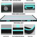 AKSPORT Gymnastics Air Mat Tumble Track Tumbling Mat Inflatable Floor Mats with Air Pump for Home Use/Tumble/Gym/Training/Cheerleading/Parkour/Beach/Park/Water
 (mint green-black, 300x150x15cm)