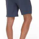 Mens Casual Khaki Golf Shorts 7 Inch Inseam Regular Fit Built-in Liner Stretch Elastic Waistband Zipper Pockets No Pill (38)