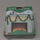 WATERGLIDE Lighted Christmas Green Garland 15FT, with Clear String Lights, Pre-lit Artificial Greenery Garlands, Plug in & Connectable Xmas Lights for Indoor Outdoor Holiday Party Decor (Warm White)