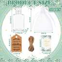 50 Sets Mini Hand Sanitizer Bottles Bulk 2oz Empty Hand Sanitizer Travel Size Wedding Favors for Guests with Organza Bags Thank You Tags for Woman Employees(Eucalyptus, Green)