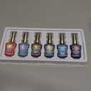 SAVILAND 6pcs Ombre Nail Polish Sets: Charm Pink Blue Gold Purple Ombre Summer Fingernail Polish Colors Air Quick Dry Nail Polish Plant-base Castor Oil Natural Nail Polish Kit
