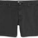 Amazon Essentials Men's Slim-Fit 5" Comfort Stretch Chino Shorts, Washed Black, 32