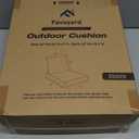 Favoyard Outdoor Seat Cushion 22 x 22 x 3 in Waterproof Pattern Fade Resistant Cover Removable Patio Furniture Cushions Deep Seat & Back Cushion Set with Adjustable Straps for Patio Chair Sofa Couch (White Floral)