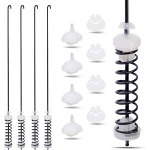 4Pcs Washer Suspension Rod Kit Replaces For Amana NTW4605EW0 NTW4516FW1 NTW4516FW2 NTW4516FW3, Whirlpool WTW4800BQ0 WTW4800BQ1 WET4027HW0 WTW4616FW2 WTW4815EW0 WTW4815EW1 WTW4816FW1 WTW4816FW2 Washer