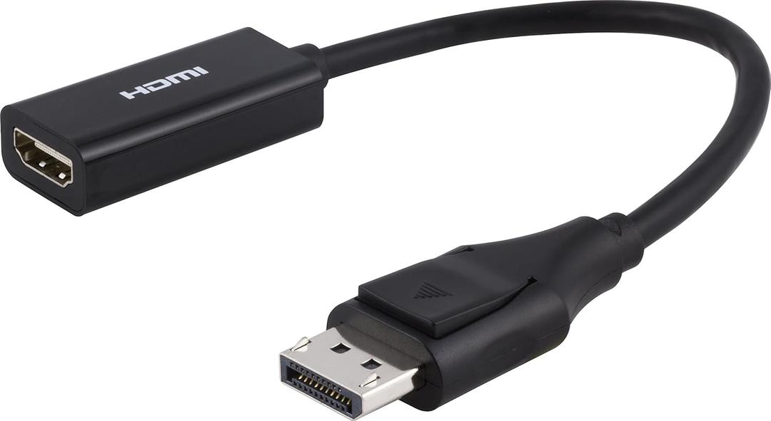 Philips DisplayPort to HDMI Adapter, Unidirectional, Works with Laptops, Tablets, Full HD 1080p, 4K Ultra HD, Mac and PC Compatible, Compact Design, Portable, Black, SWV9200G/27