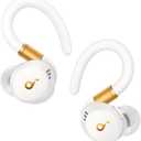 soundcore Sport X20 by Anker, True-Wireless Workout Earbuds, Rotatable and Extendable Ear Hooks, Noise Cancelling, Deep Bass, IP68 Waterproof, Sweatproof, Dustproof, 48H Play, Sport Earbuds for Gym (White)