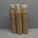 150 Pack 8 oz Disposable Paper Cups, Brown Coffee Cups Unbleached Kraft Paper, Sturdy Leak Resistant Hot/Cold Disposable Cups for Party Home Office