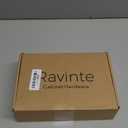 Ravinte 50 Pack 25 Pairs Semi-Overlay 1/2 inch Self-Closing Face Frame Cabinet Hinges Matte Black Half Wrap-Around Kitchen Cabinet Door Hinges Face Mount Cabinet Hardware