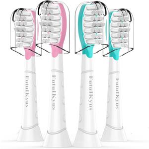 Kids Replacement Heads for Philips Sonicare: 7+ Child Soft Electric Toothbrush Standard Children Brush Head for Boy Girl, Pink & Blue 4 Pack