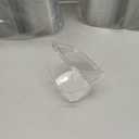 Dart CH16DEF 16 oz Tamper-Resistant Clear Hinged Container with Flat Lid (Case of 200)