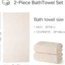 REDKISS Towels 2 Pack Luxury Extra Large Bath Towels Set 30 x 58 Inches 100% Cotton, Ultra Soft Highly Absorbent & Quick Dry Towels for Bathroom, Gym, Hotel, Spa, Sand Beige