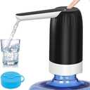 Myvision 5 Gallon Jug Drinking Water Dispenser, Portable Water Dispenser fro 3 Gallon Bottle, USB Electric Water Bottle Pump, 2-5 Gallon Water Jug Switch (Black)