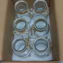 Glass Flower Vases for Centerpieces Boho Cylinder Bud Vases in Bulk Mason Jars for Weddings, Parties & Vintage Home Decor (6, Clear) (Transparent)