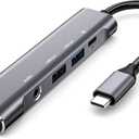 USB C to HDMI Adapter Dex Dock for Galaxy S25/S24/S23/S22/Note20/TabS9/S8/S7,Type-c hub with 3.5mm Audio Jack,4K HDMI,USB3.0,PD 60W,Adapter for iPhone 15/iPad Air 4/5,iPad mini 6,Nintendo Switch
