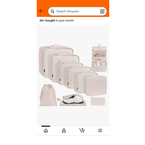 BAGAIL 8 Set Packing Cubes Various Sizes Packing Organizer for Travel Accessories Luggage Carry On Suitcase