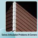 Therwen 8 Pcs Aluminum Siding Corners 8 Inch Outside White Corner Caps Smooth Siding Trim, Metal Nails Included for Mobile Home House Exterior