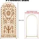 6ft Beige Yellow Mexican Fiesta Arch Cover Baby Shower Backdrop,2-Sided Round Top Chiara Backdrop Arch Covers for Mexican Wedding Birthday Bridal Shower Party Decoration, 2.6x6ft