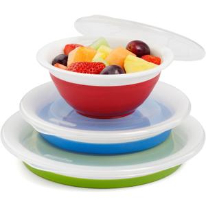 Progressive Prepworks Thinstore Collapsible Prep/Storage Bowls with Lids - Set of 3