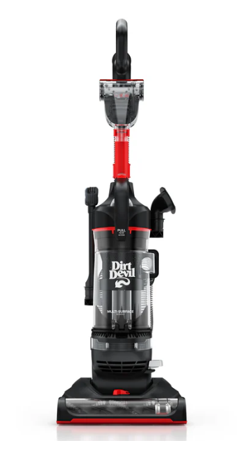 Dirt Devil Multi-Surface Rewind+ Upright Vacuum Red/Black - UD76800v: Bagless, Washable Filter, 25ft Cord, 1.5L Capacity