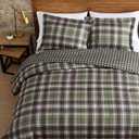 Eddie Bauer - Twin Comforter Set with Sham, Reversible Plaid Bedding