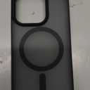 TORRAS Stronger Magnetic for iPhone 14 Pro Case, 12 FT Military Grade Drop Tested, Compatible with MagSafe, Slim Protective Matte Silicone for iPhone 14 Pro Phone Case, Translucent Back/Black Edge