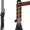 Prizm Rotating Curling Iron, 1inch/25mm Automatic Hair Curler for Long Hair, Self Spinning Barrel, 250-450F with LCD Display, Auto-Shut Off & Dual Voltage, Black