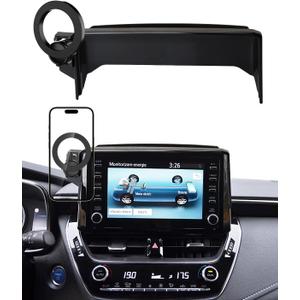 PZK Car Phone Mount for 2019-2025 2026 Toyota Corolla/Corolla Hatchback Hybrid LE/SE/Corolla Cross 2022-2025 2026 Accessories 8-inch Screen Compatible with Magsafe Car Phone Holder Not Affect Vent