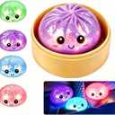 Dumpling Glowing Mystery Box,Dumplings SquishySensory Stress Ball Squeeze Toys for Stress Relief Soft Squeeze Decompression Dumplings Stress BallsSteamer Stretchy Desk Toys (Purple)