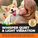 Whisper Quiet Dog Nail Grinder with 4 LED Lights, Safe & Stress-Free for Sensitive Dogs of All Breeds & Sizes, 3 Grinding Bits, 3-Speed, Pet Nail Trimmers, Rechargeable Painless Grooming Kit Orange