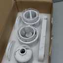 ZCCZ White Marble Bathroom Accessories Set 6 Pieces - Toothbrush Holder, Lotion Dispenser, Qtip Container, Vanity Tray, Tumbler - Countertop Organizer for Bathrooms - Elegant and Functional Dcor Set