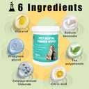 3 x Dog Teeth Dental Finger Wipes for Dogs & Cats No-Rinse Dog Finger Toothbrush Dog Plaque & Tartar Prevention with Brushing Beads Dog Breath Freshene 50pcs