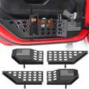 Metal Front Door Pocket Storage Box for Jeep Wrangler JL JLU 4XE 2018-2025 & Gladiator JT 2020-2022 2023 2024 2025 Accessories Door Storage Organizer Molle Panels (Not for Power Seats), 2PCS