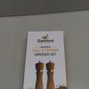 Wooden Salt and Pepper Grinder Set: Refillable Salt & Pepper Mills Adjust for Customized Coarseness, Crafted of Solid Acacia Wood with Ceramic/Stainless Steel Core, 8 Inches Each