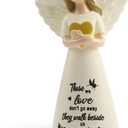 Sympathy Gifts for Loss of Loved One 6" Remembrance Angel Figurines Memorial Gift for Loss of Mom Grandmother Grief Gifts for Women(Beige)