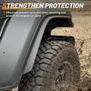 Front & Rear Fender Liner Fender Trim Extension Protector for Jeep Gladiator Mojave & Rubicon 4 Pcs